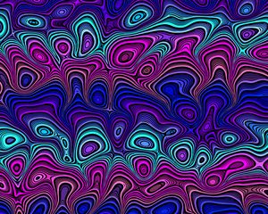 Preview wallpaper lines, wavy, swirling, multicolored