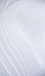 Preview wallpaper lines, wavy, white, minimalism, surface