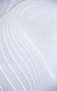 Preview wallpaper lines, wavy, white, minimalism, surface