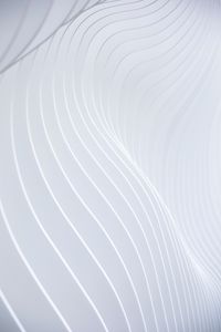 Preview wallpaper lines, wavy, white, minimalism, surface