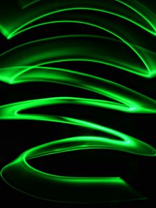 Preview wallpaper lines, wavy, zigzag, dark, green