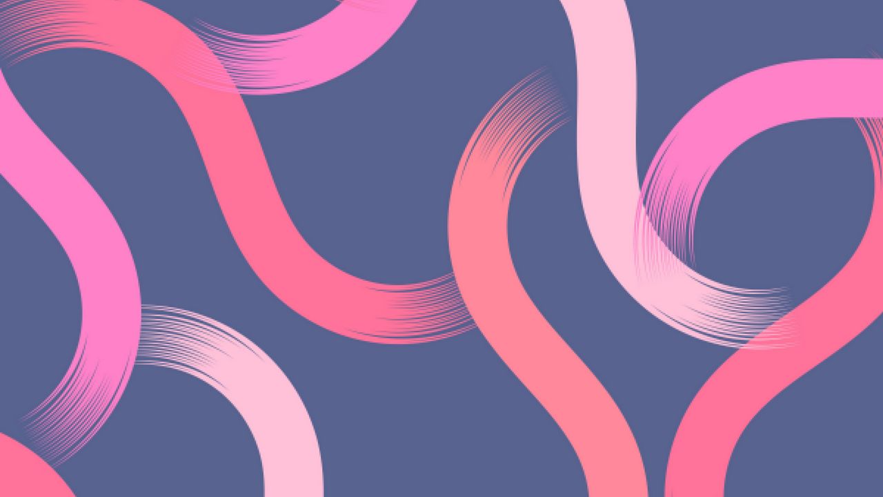 Wallpaper lines, winding, intertwining, brushstrokes, pink, shades hd,  picture, image