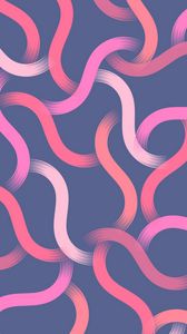 Preview wallpaper lines, winding, intertwining, brushstrokes, pink, shades