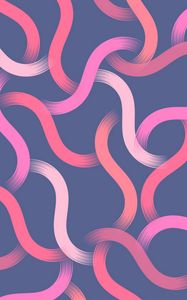 Preview wallpaper lines, winding, intertwining, brushstrokes, pink, shades