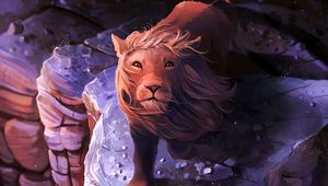 Preview wallpaper lion, art, mane, king of beasts