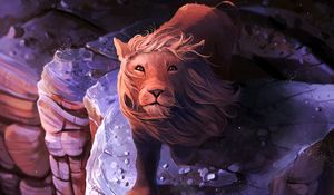 Preview wallpaper lion, art, mane, king of beasts