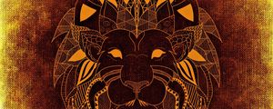 Preview wallpaper lion, art, patterned