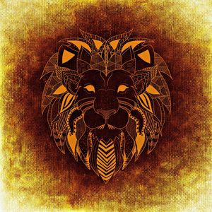 Preview wallpaper lion, art, patterned