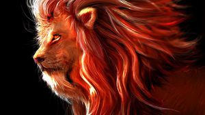 Preview wallpaper lion, big cat, art, predator, king of beasts