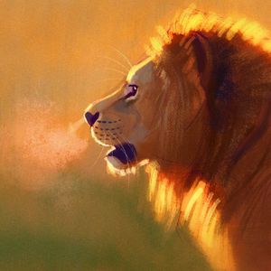 Preview wallpaper lion, big cat, king of beasts, wildlife, art