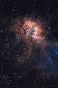 Preview wallpaper lion nebula, nebula, glow, stars, space