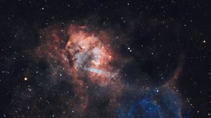 Preview wallpaper lion nebula, nebula, glow, stars, space