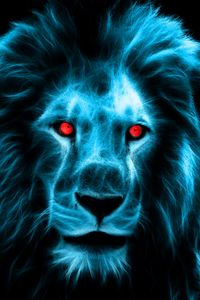 Preview wallpaper lion, predator, big cat, eyes, mane