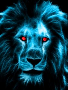 Preview wallpaper lion, predator, big cat, eyes, mane