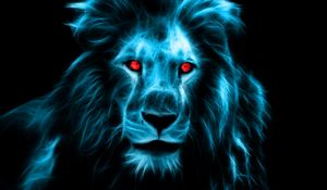 Preview wallpaper lion, predator, big cat, eyes, mane