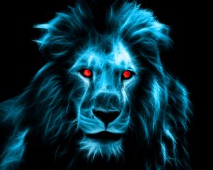 Preview wallpaper lion, predator, big cat, eyes, mane