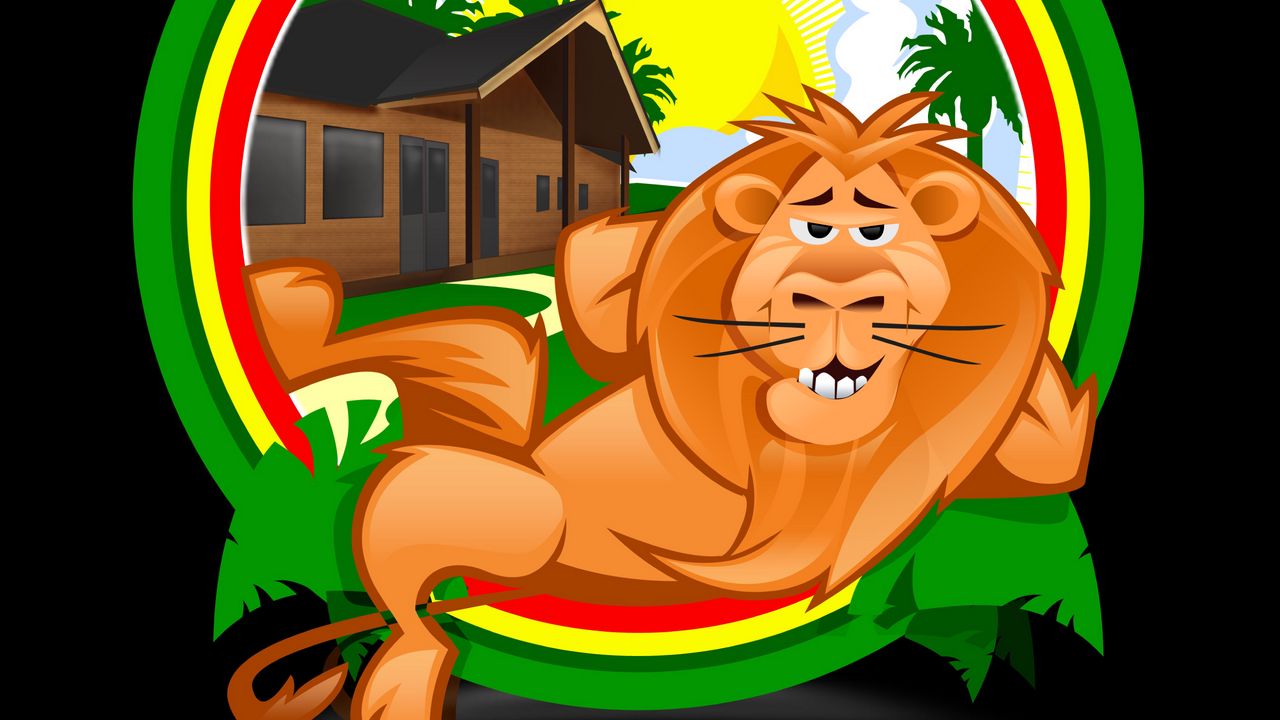 Wallpaper lion, recreation, vector, funny, tropics
