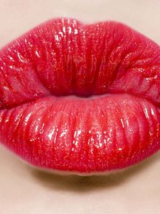 Preview wallpaper lips, girl, lipstick, kiss