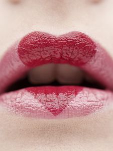 Preview wallpaper lips, lipstick, heart, emotion, mood