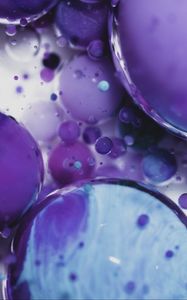 Preview wallpaper liquid, balls, purple, blue, macro