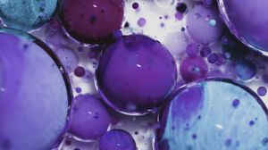 Preview wallpaper liquid, balls, purple, blue, macro