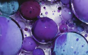 Preview wallpaper liquid, balls, purple, blue, macro