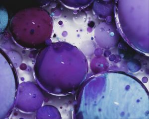 Preview wallpaper liquid, balls, purple, blue, macro