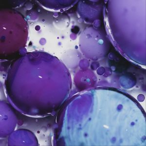 Preview wallpaper liquid, balls, purple, blue, macro