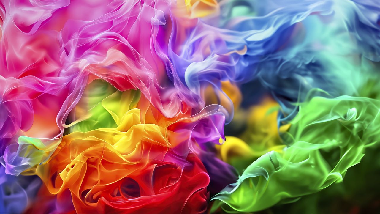 Wallpaper liquid, bright, colorful, background, abstraction