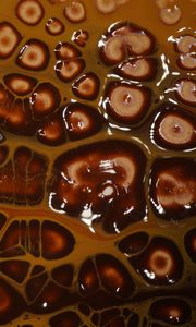 Preview wallpaper liquid, bubbles, abstraction, brown