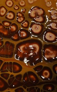 Preview wallpaper liquid, bubbles, abstraction, brown