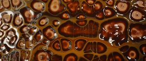 Preview wallpaper liquid, bubbles, abstraction, brown