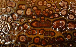 Preview wallpaper liquid, bubbles, abstraction, brown