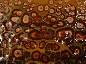 Preview wallpaper liquid, bubbles, abstraction, brown