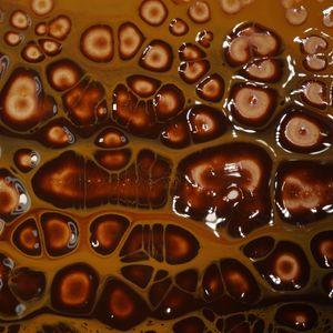 Preview wallpaper liquid, bubbles, abstraction, brown