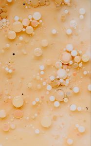 Preview wallpaper liquid, bubbles, abstraction, yellow