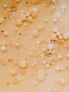 Preview wallpaper liquid, bubbles, abstraction, yellow