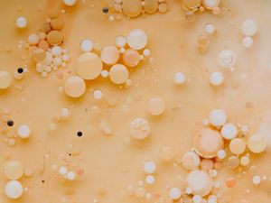 Preview wallpaper liquid, bubbles, abstraction, yellow