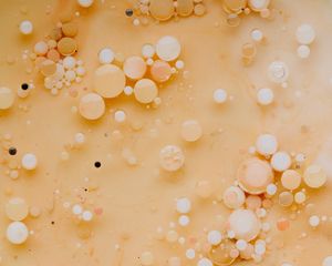 Preview wallpaper liquid, bubbles, abstraction, yellow