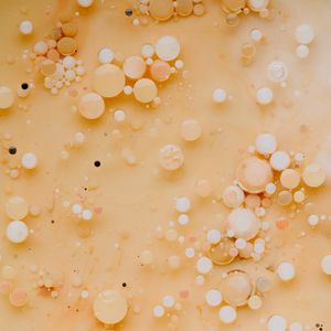 Preview wallpaper liquid, bubbles, abstraction, yellow