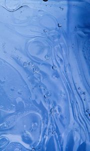 Preview wallpaper liquid, bubbles, abstraction, blue