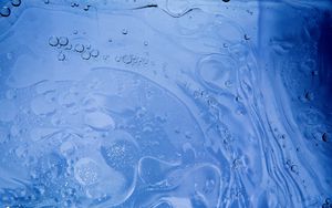 Preview wallpaper liquid, bubbles, abstraction, blue