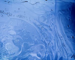 Preview wallpaper liquid, bubbles, abstraction, blue