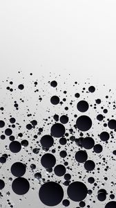 Preview wallpaper liquid, bubbles, abstraction, black and white
