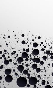 Preview wallpaper liquid, bubbles, abstraction, black and white