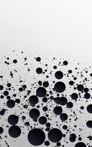 Preview wallpaper liquid, bubbles, abstraction, black and white