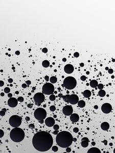 Preview wallpaper liquid, bubbles, abstraction, black and white