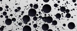 Preview wallpaper liquid, bubbles, abstraction, black and white