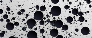 Preview wallpaper liquid, bubbles, abstraction, black and white