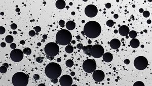 Preview wallpaper liquid, bubbles, abstraction, black and white